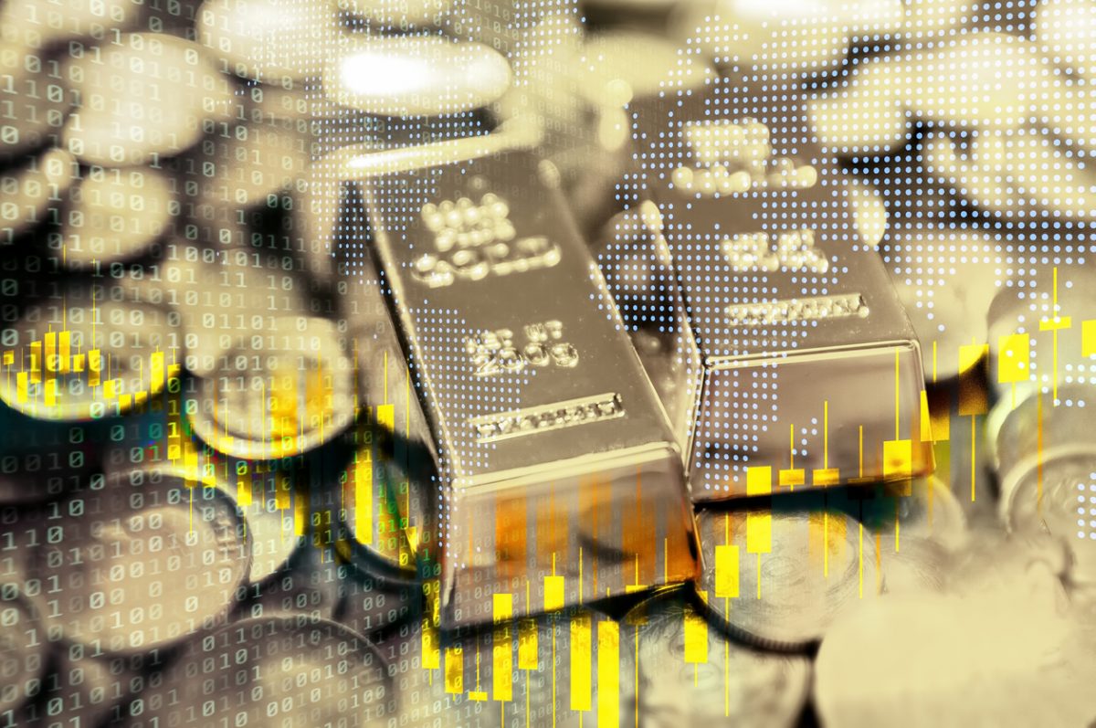 Gold bars representing gold investment